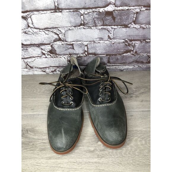 Sperry Top Sider Gray Black Leather Oxfords Lace Up Shoes Men’s Sz 11.5M US/45EU main image 5